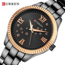 CURREN 9009 Stainless Steel Crystal Jewelry Ladies Quartz Watch Dress Women's Clock relogio feminino Luxury Brand Women Watches